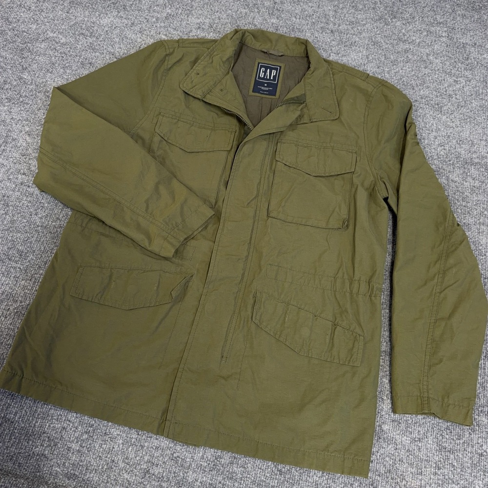 GAP M65 Jacket Men Medium Olive Green Military Field Water Resistant Windproof